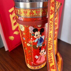New 2026 Disney Parks Lunar New Year Tumbler Horace Minnie Mickey 马年